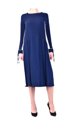 robe-bleue-col-bateau-printemps-ete