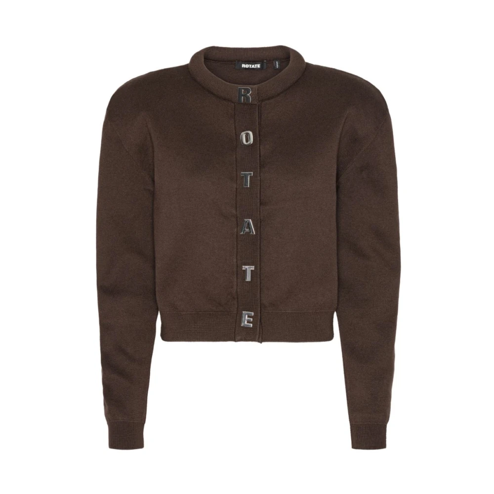 Rotate Birger Christensen Women's Brown Rotate Jumpers - Cardigans - M - Knitwear
