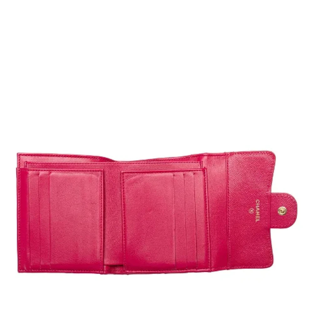 Chanel Vintage Pre-owned Leather wallets Pink Dames