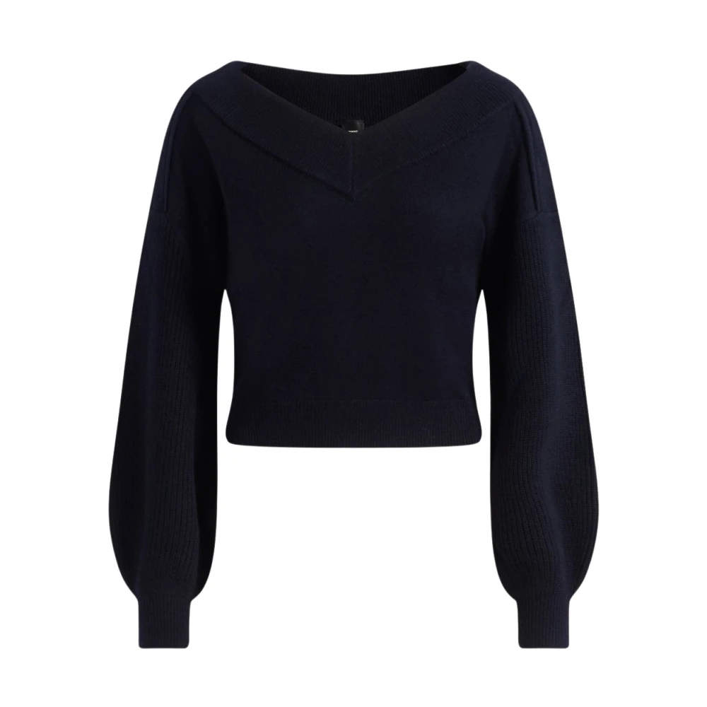 Pinko A3p4g03 Maglia V Blu Marino Cupo - Immagine 3