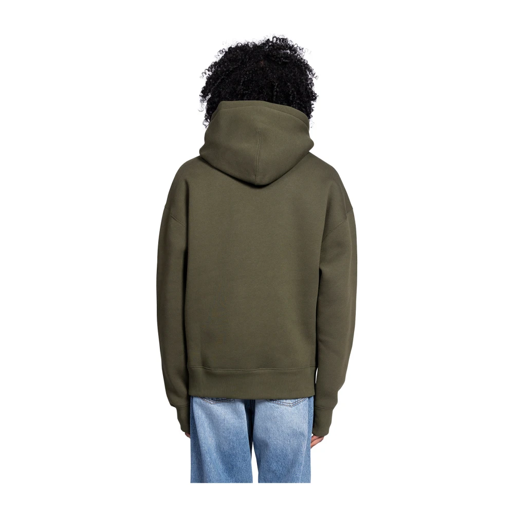 Ami Paris Geëmbosseerde Hoodie in Loden Groen Green Heren