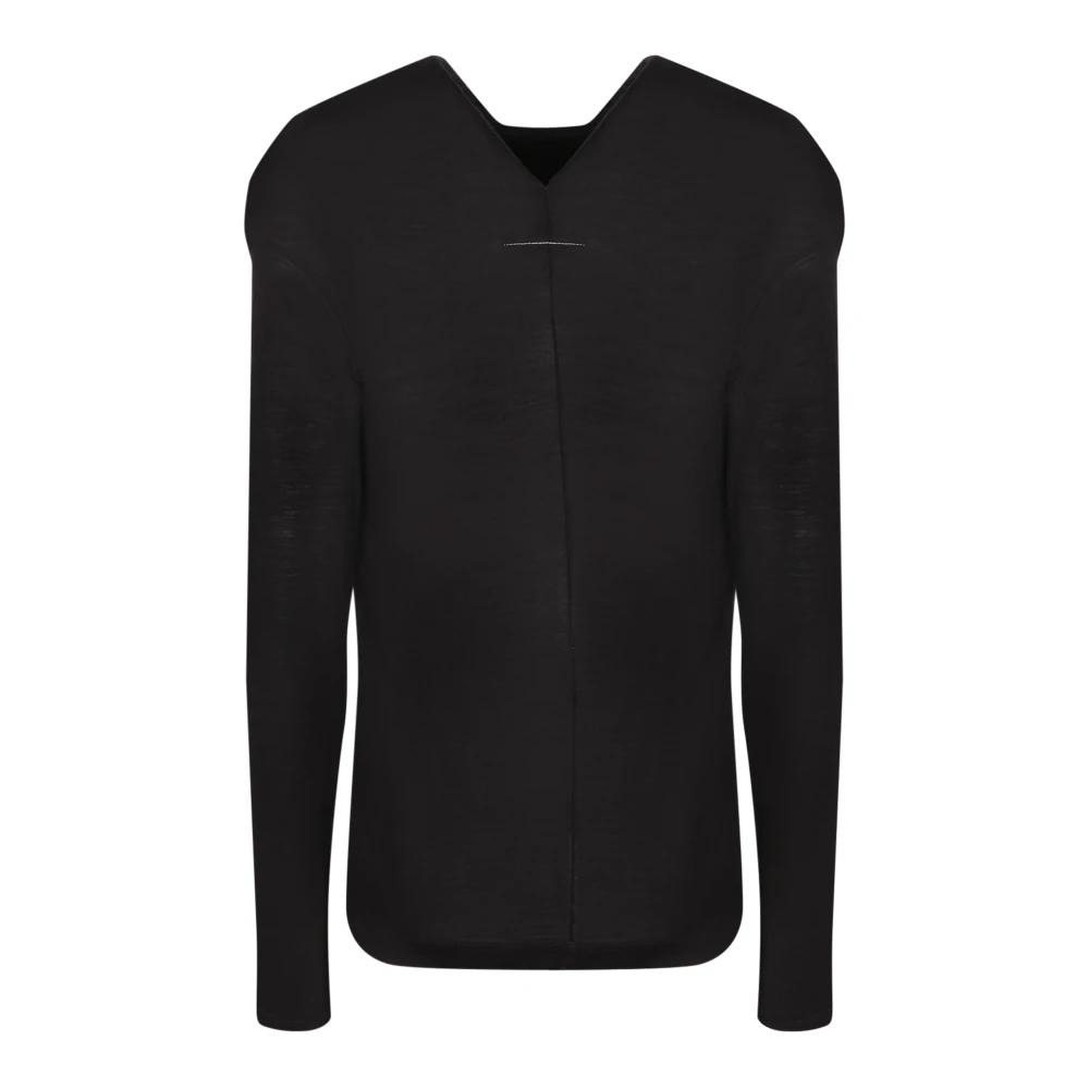 Mm6 Maison Margiela Damen Schwarz Strickwaren, K, Lgröße: