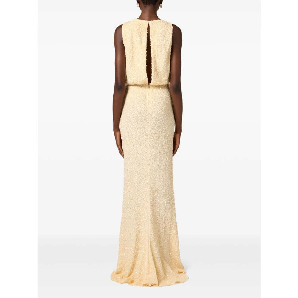 Elisabetta Franchi Stijlvolle Jurken Collectie Beige Dames