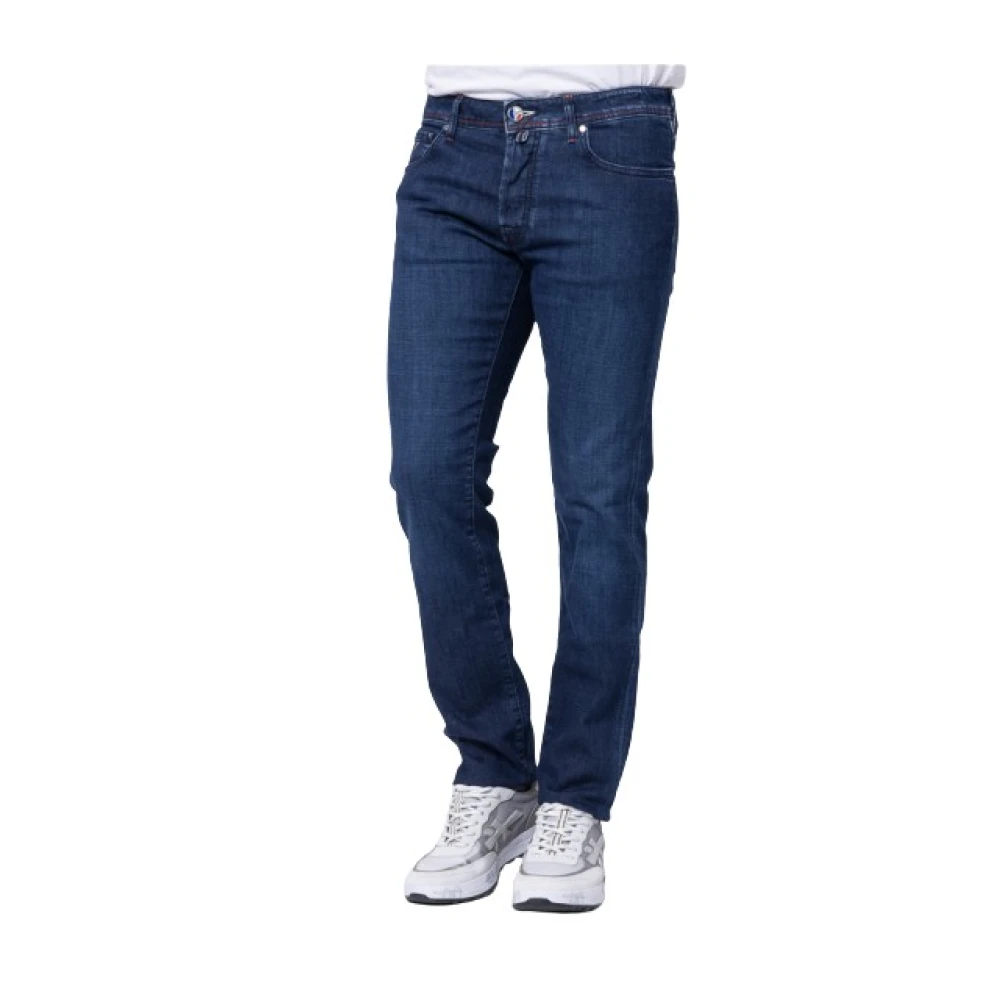 Jacob Cohën Navy Blue Olympische Editie Slim Jeans Blue Heren