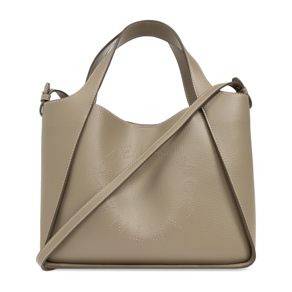 Stella Mccartney Hobo bags Shoulder Bag With Embossed Logo in bruin