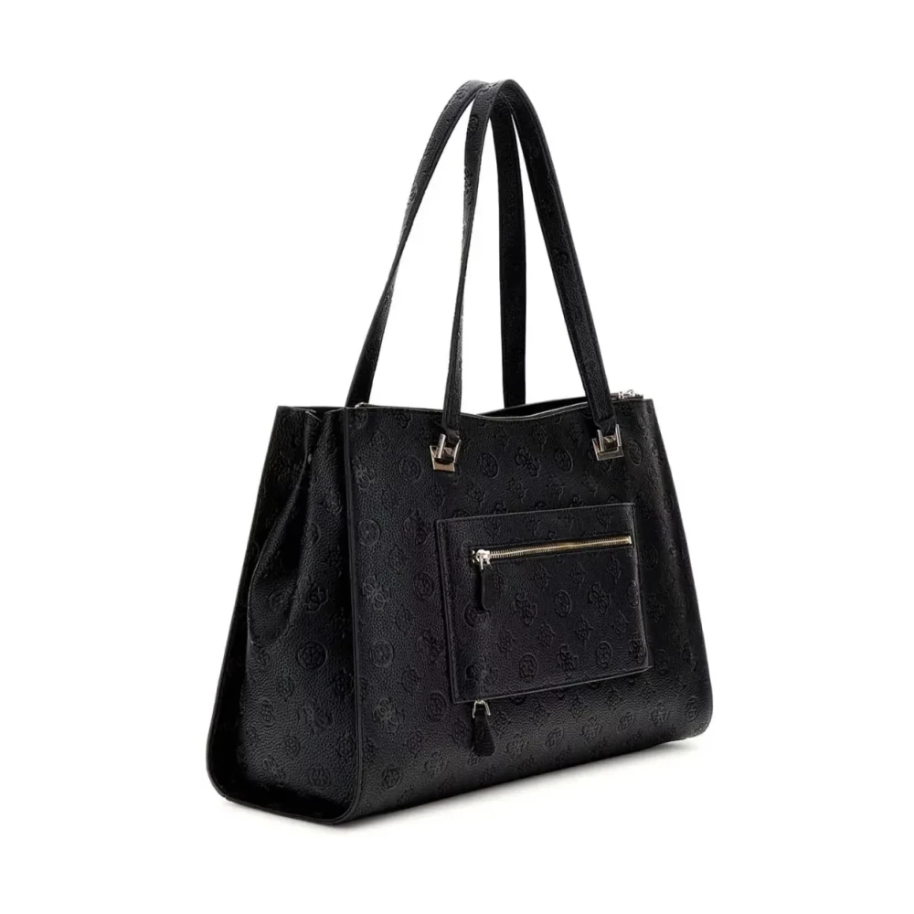 Guess Monogram Cresidia Schoudertas Black Dames
