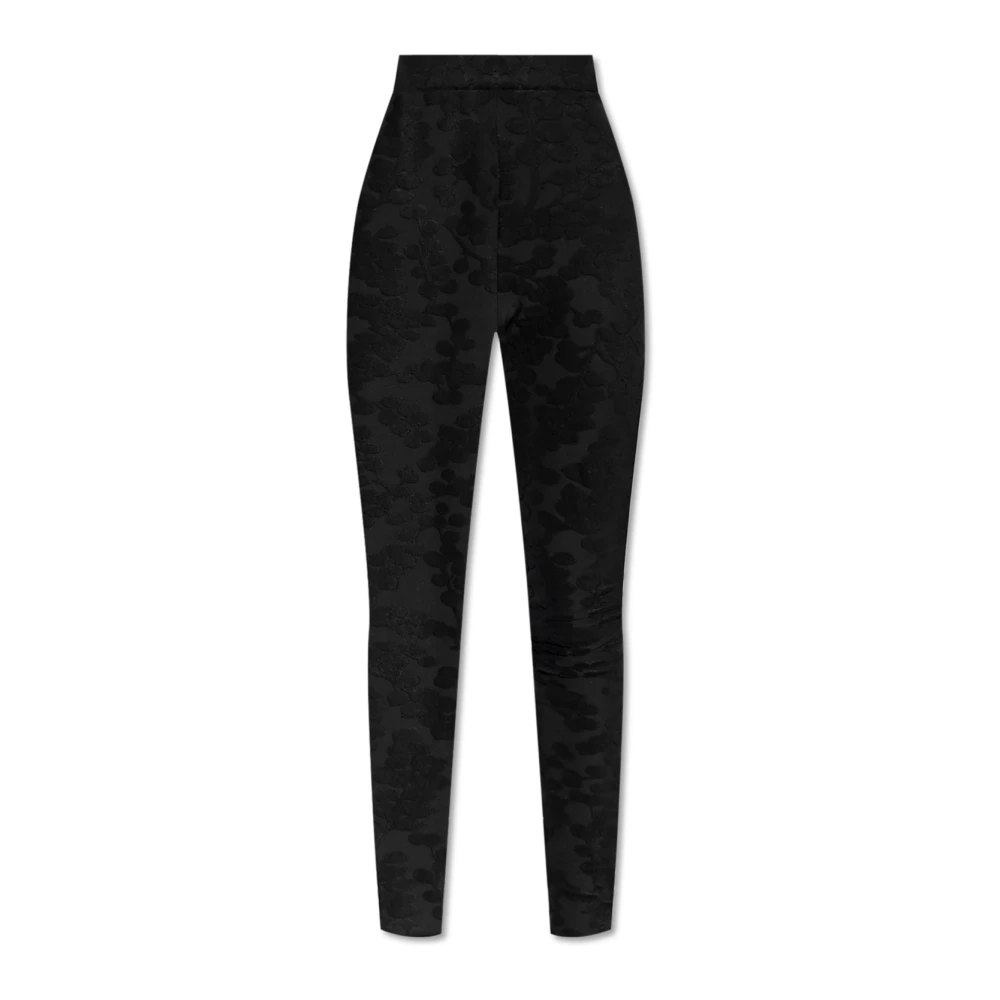 Balmain Leggings met verborgen ritsen aan de zoom Black Dames