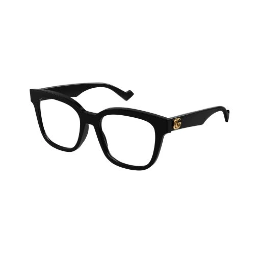 Gucci Unisex Black Glasses, 52 Mm, Geometric Eyeglasses