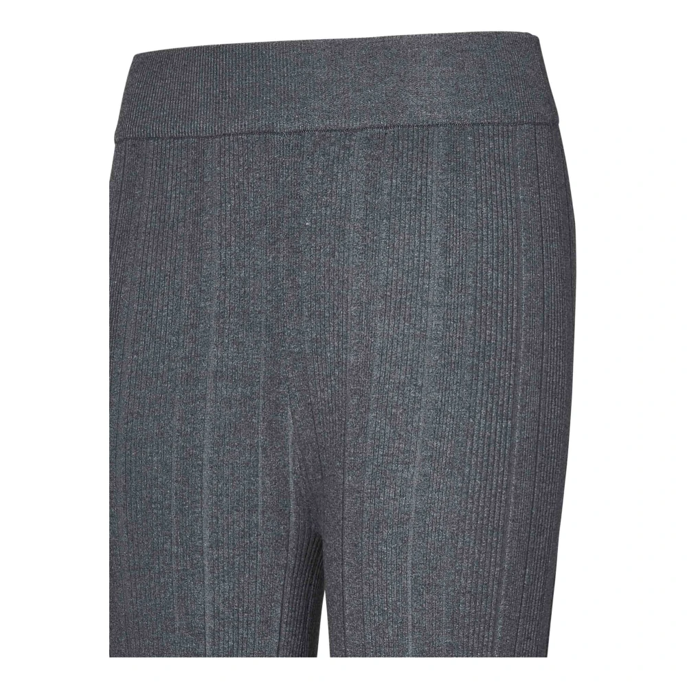 Remain Birger Christensen Granietgrijze Geribbelde Gebreide Broek Gray Dames