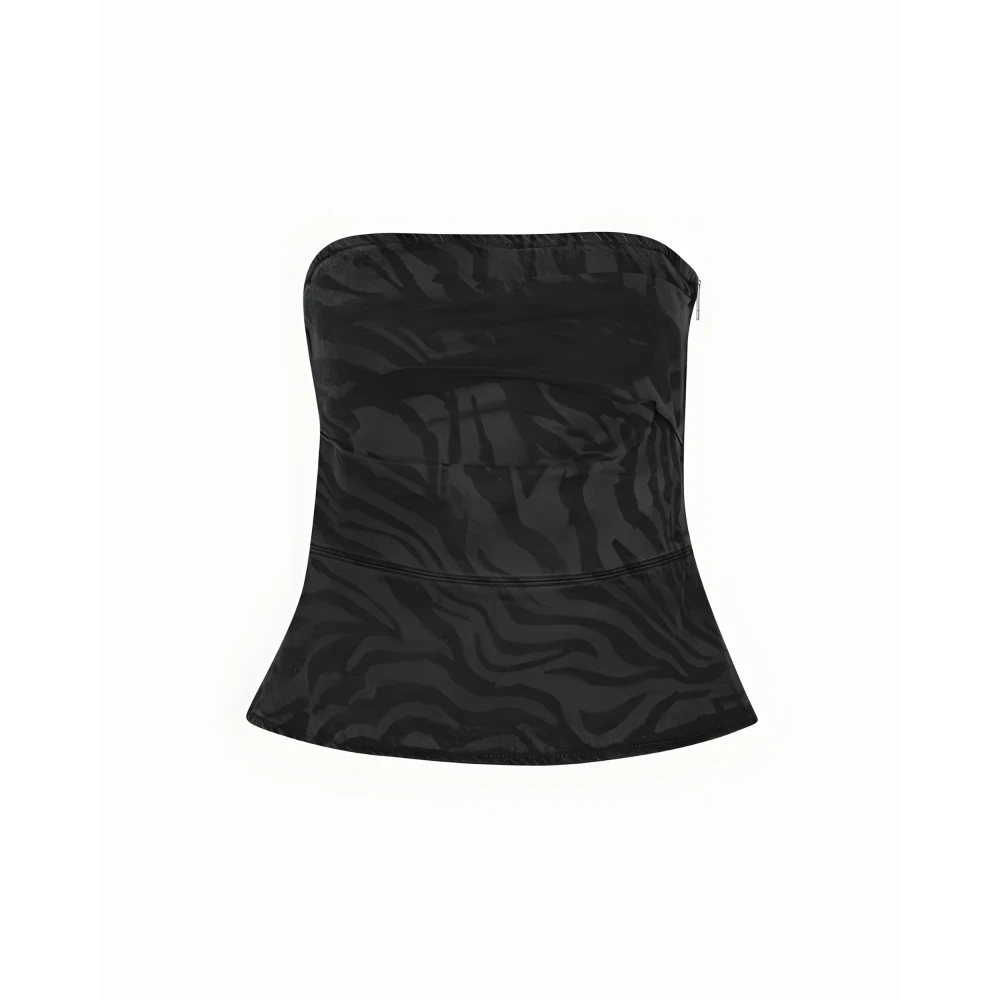 Rotate Birger Christensen Zwarte Top met Roterend Design Black Dames