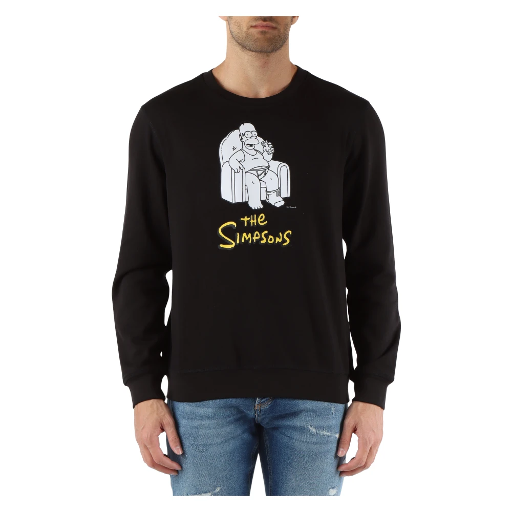 Antony Morato The Simpsons Regular Fit Katoenen Sweatshirt Black Heren