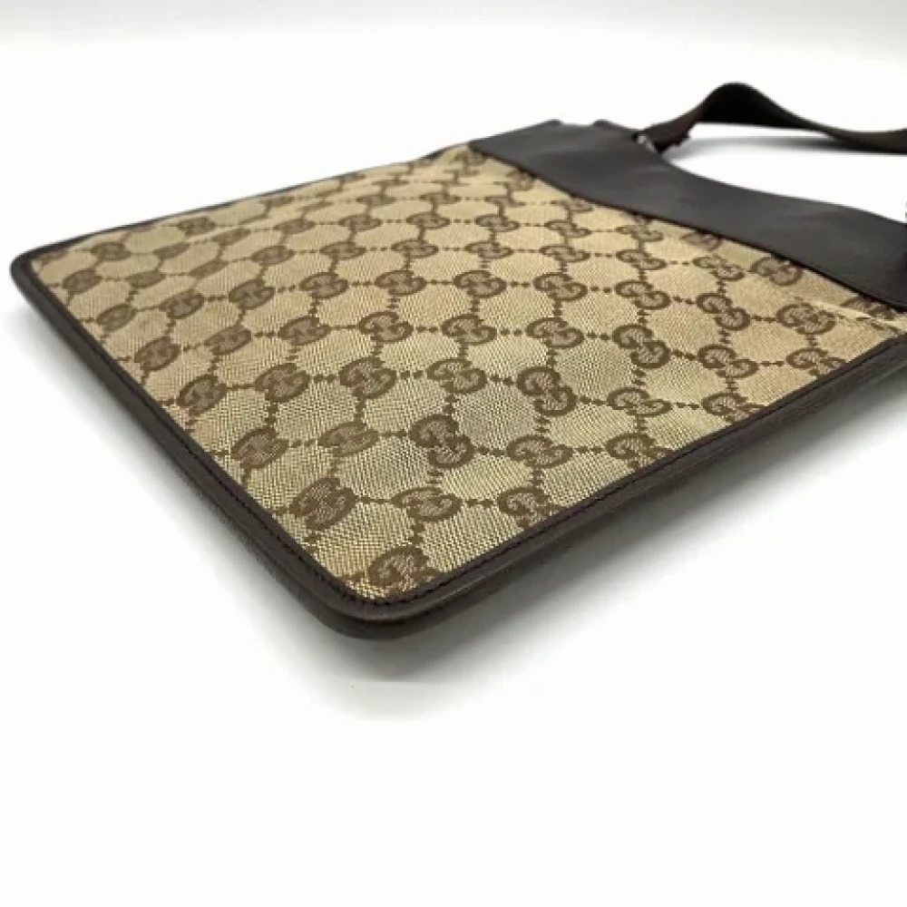 Gucci Vintage Pre-owned Canvas shoulder-bags Brown Dames