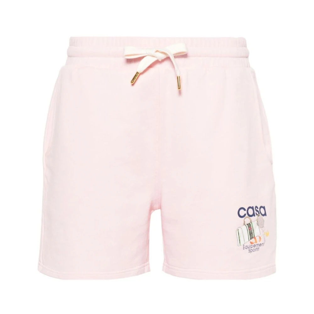 Casablanca Roze Katoenen Logo Shorts Pink Dames