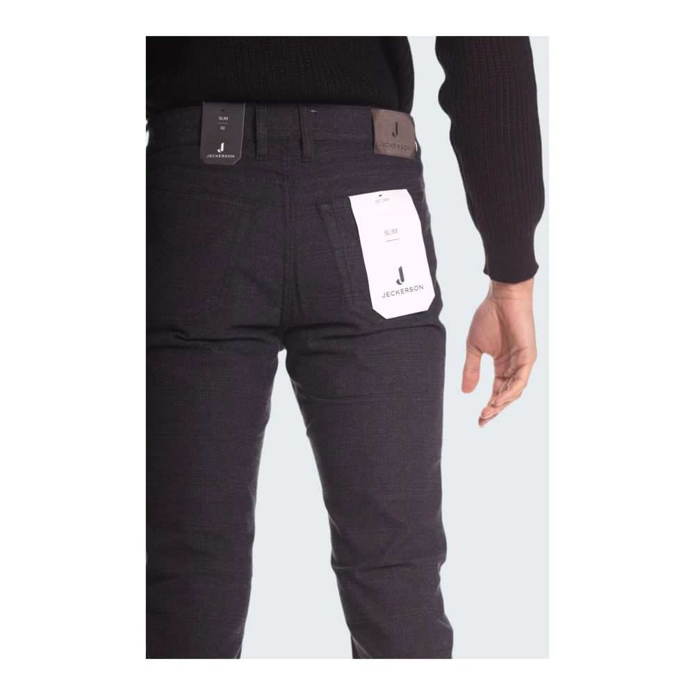 Jeckerson Slim Fit Blauwe Broek John001 Gray Heren