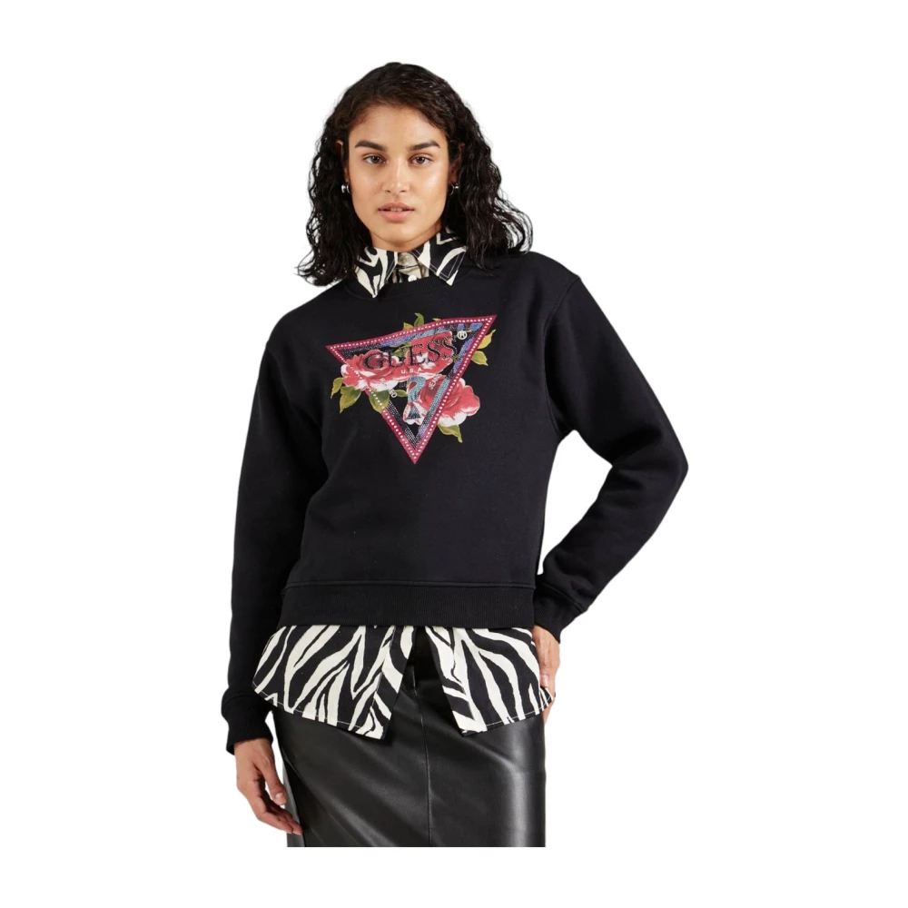 Guess Crewneck Sweatshirt Black Dames