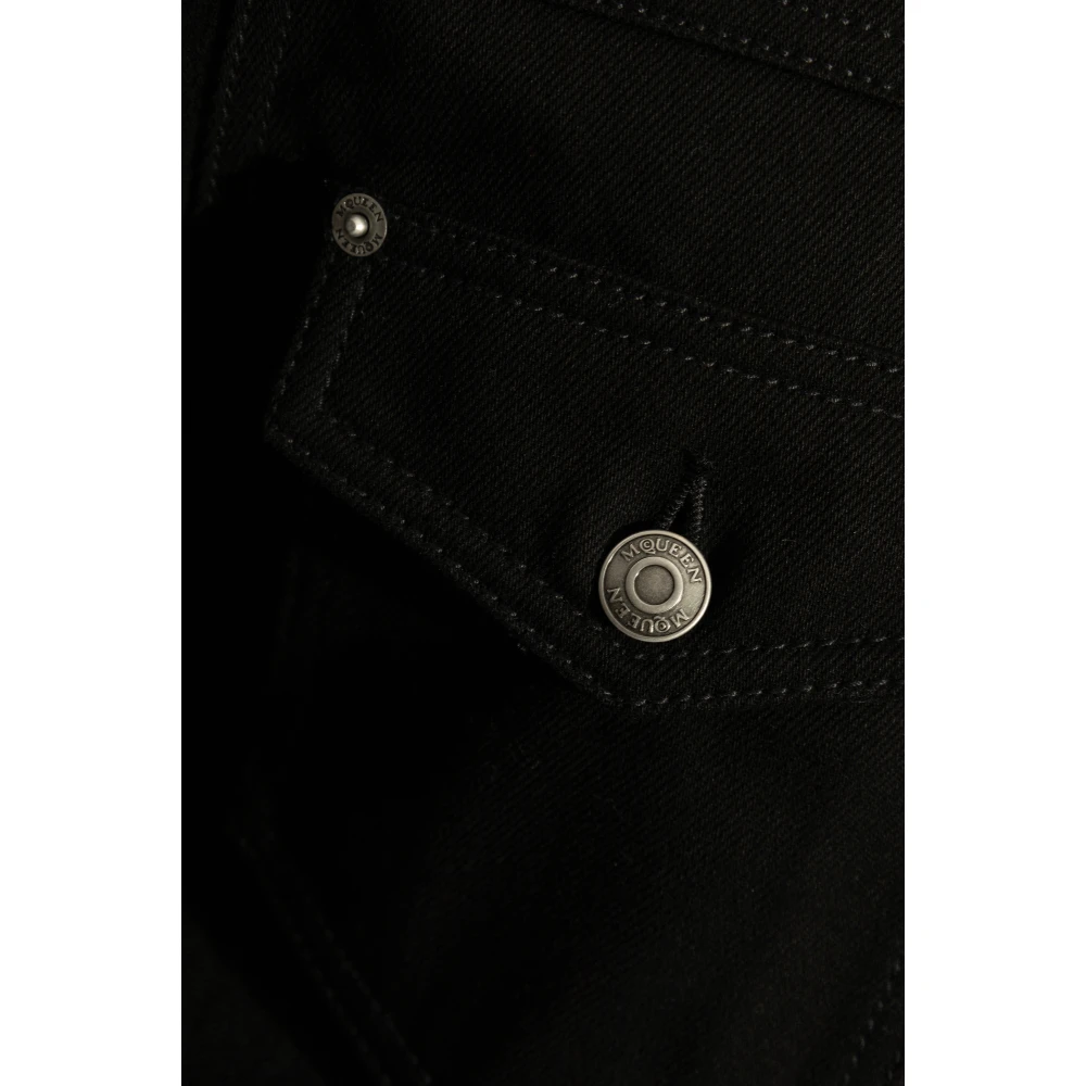 alexander mcqueen Denim jas Black Heren