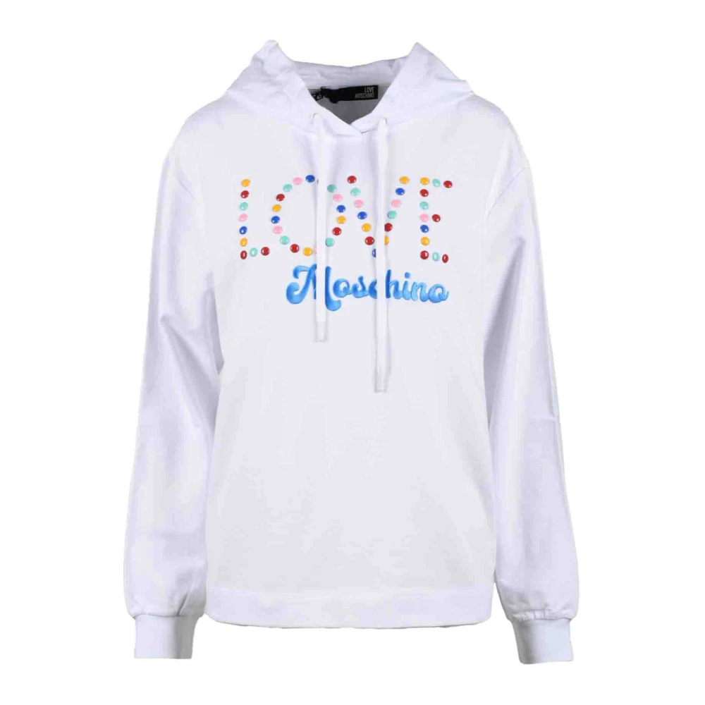 Love Moschino Katoenen Gebreide Trui White Dames