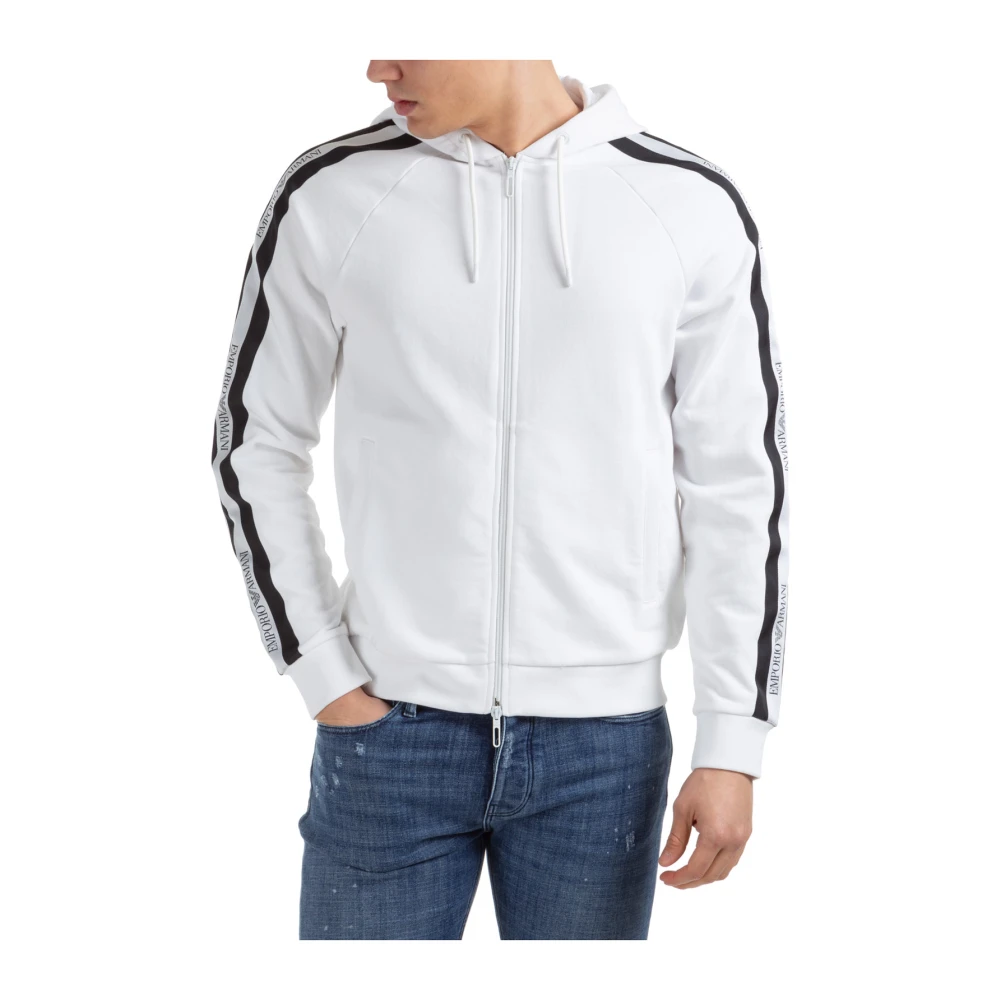 Emporio Armani Zip-through Sweatshirt voor Heren White Heren