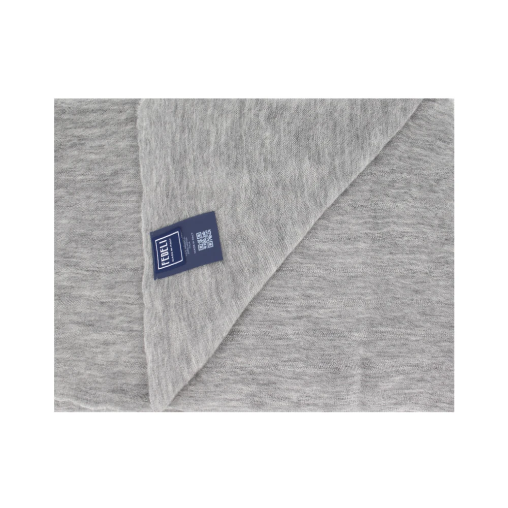 Fedeli Zachte Garen Sjaal voor Winterstijl Gray Heren