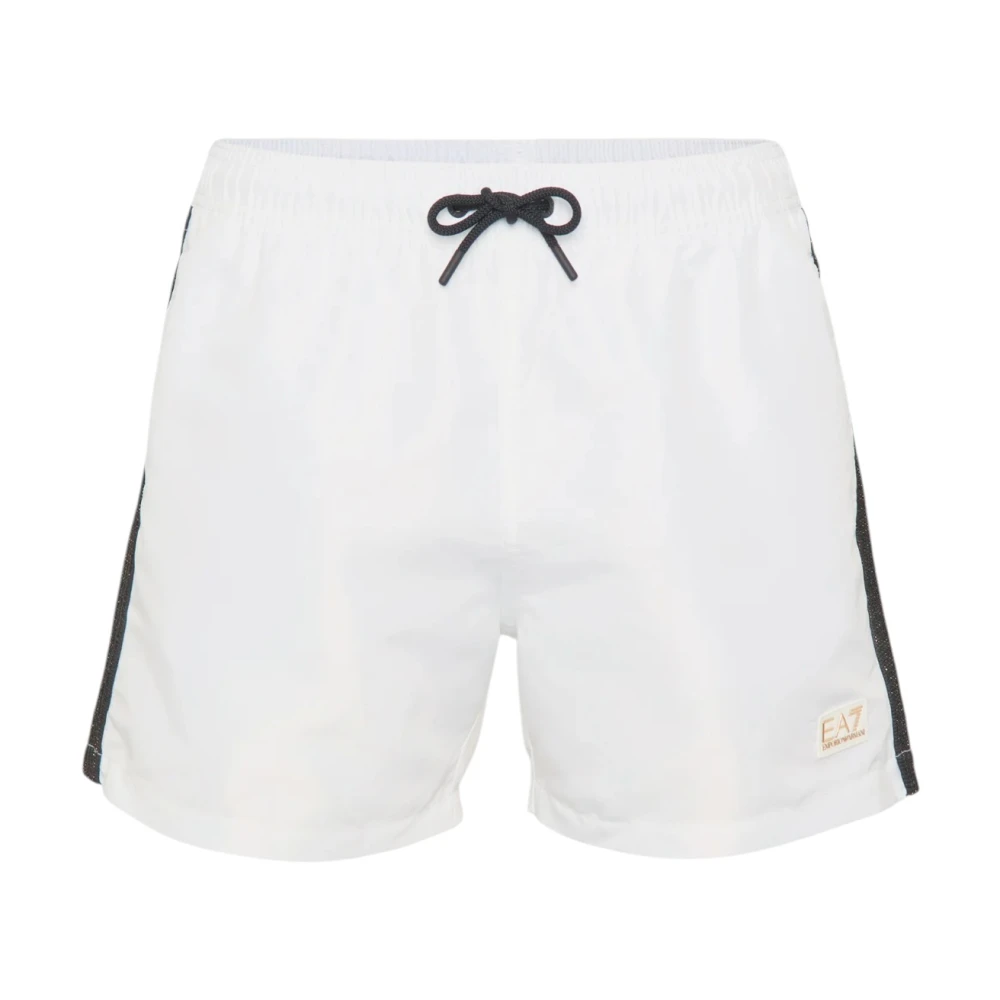 Emporio Armani Men's White Beachwear, 2XL, Costume Mare