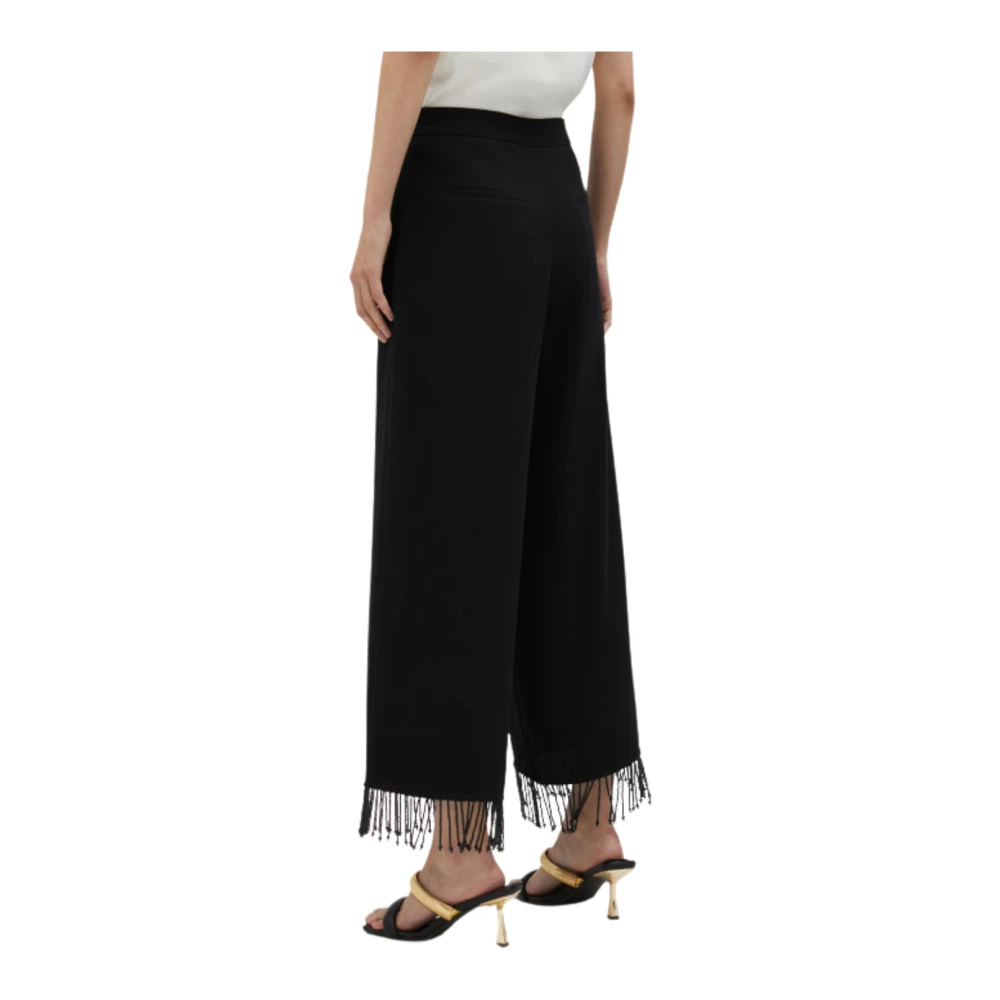Lola Casademunt Broek met Franjes Black Dames