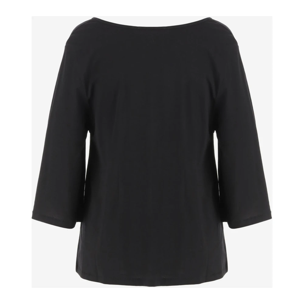 By Malene Birger Katoenen Boothals T-shirt Zwart By Herenne Birger Black Dames