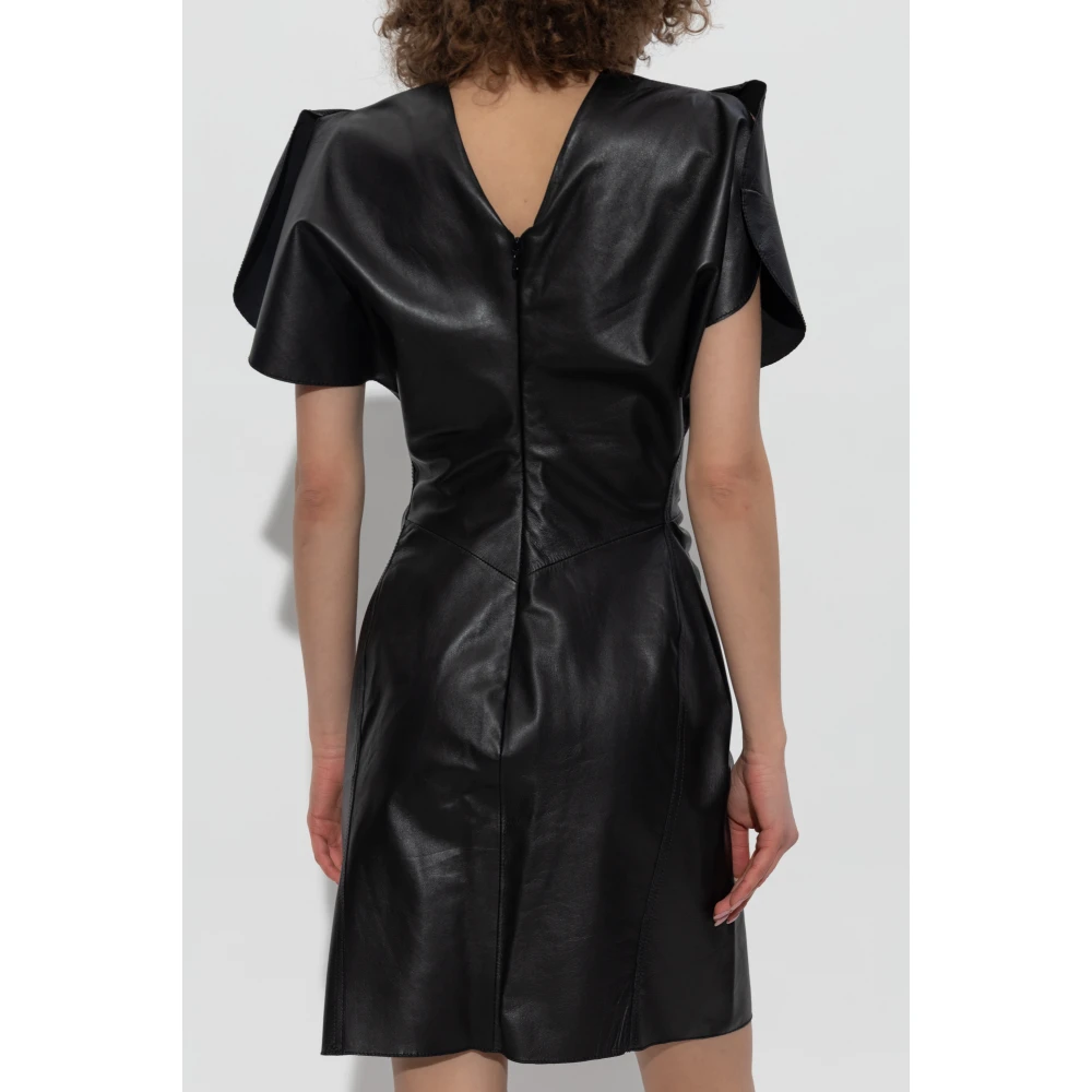 Victoria Beckham Leren jurk Black Dames