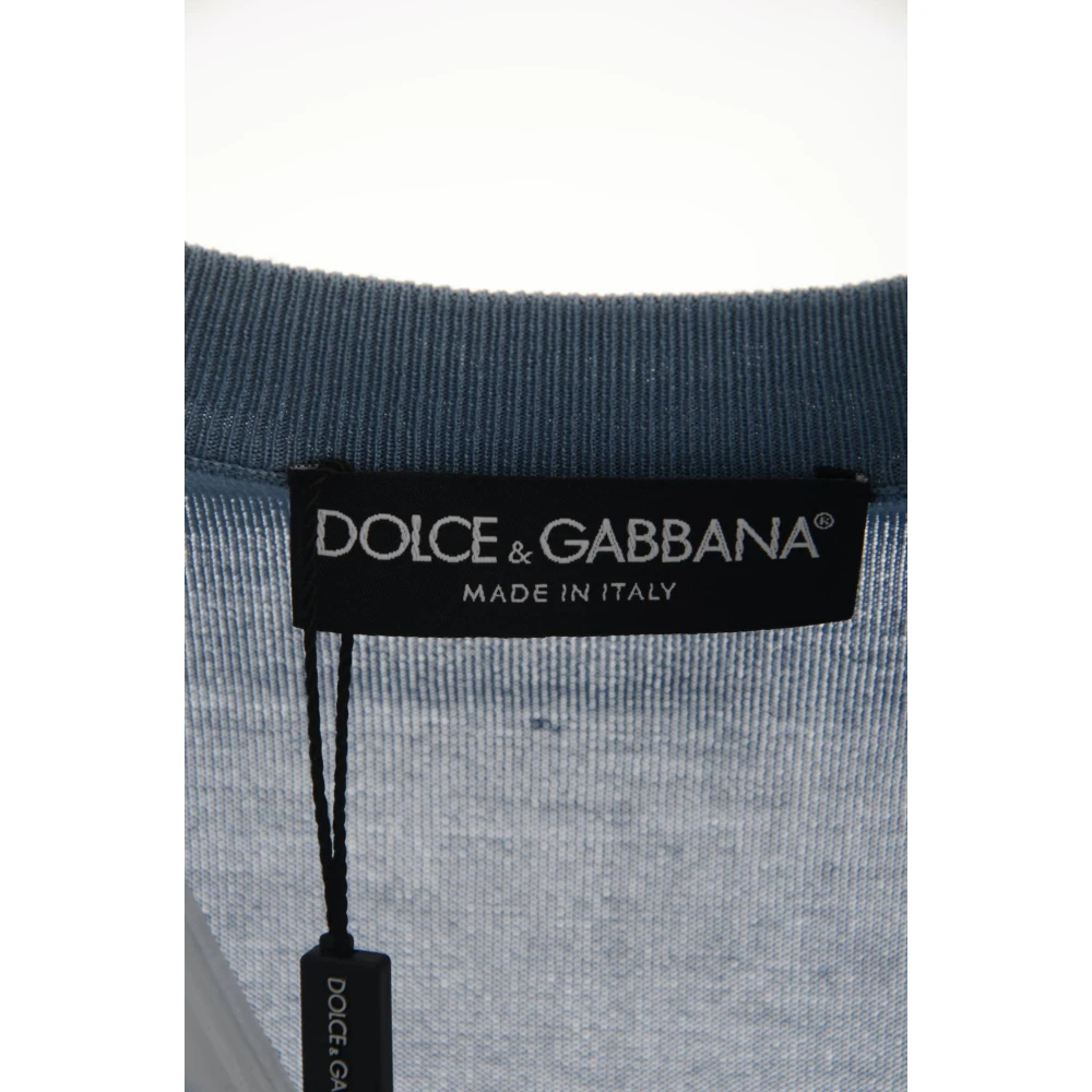 Dolce & Gabbana Heren V-Hals Trui Blue Heren