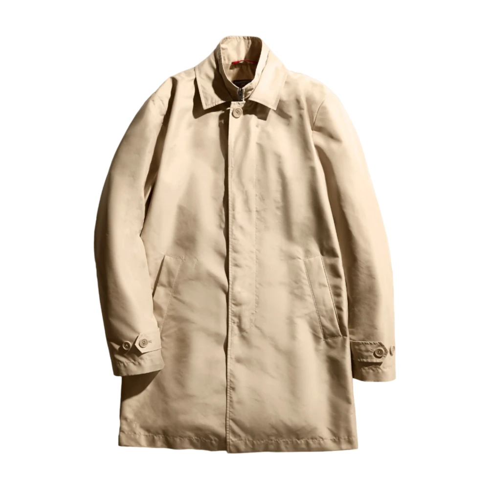 Fay Iconische Double Front Coat Beige Heren