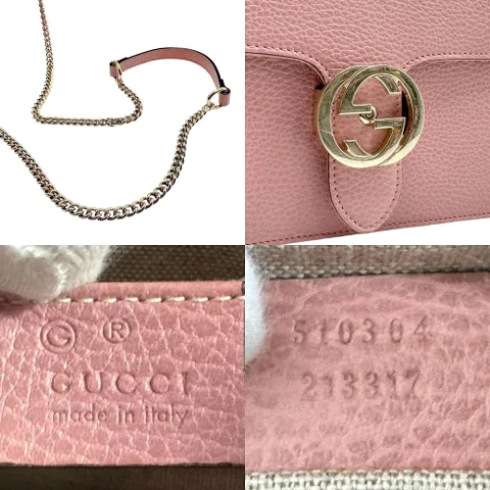 Gucci Vintage Pre-owned Leather shoulder-bags Pink Dames