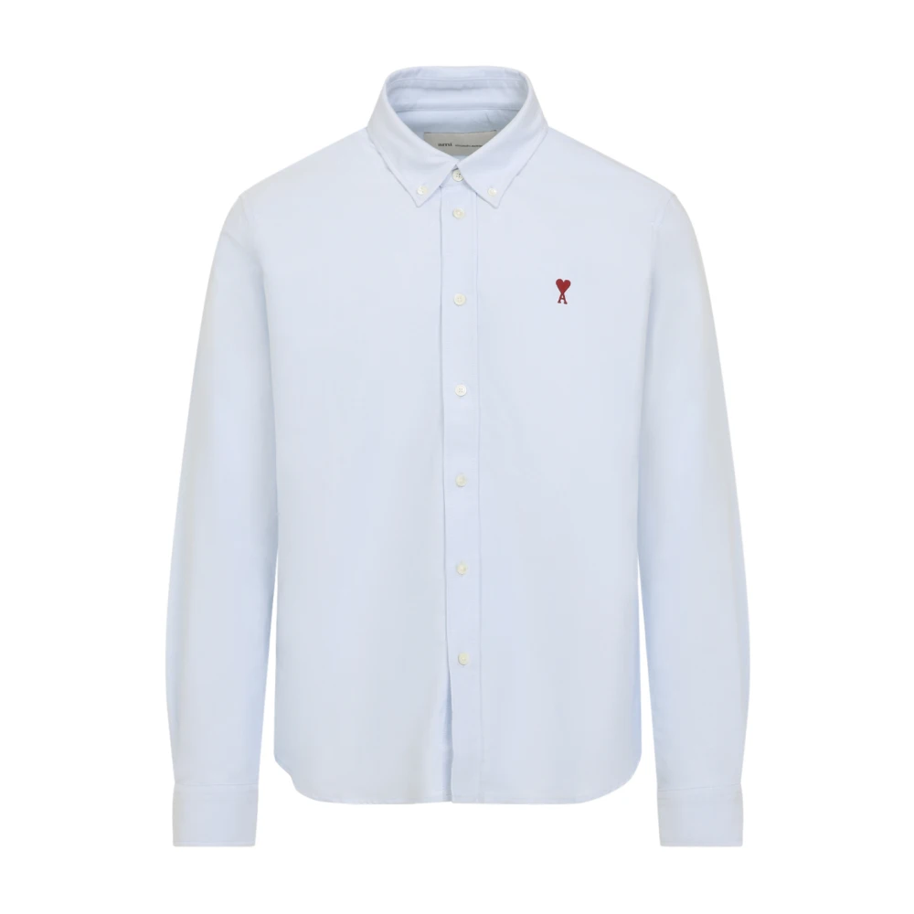 Ami Paris Men's Blue Casual Shirts, L, Classic Adc Shirt