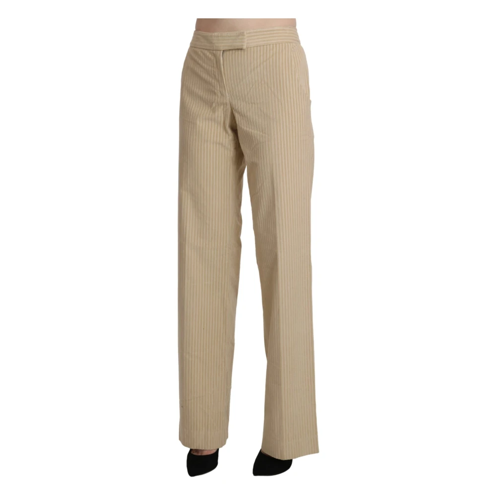 Ermanno Scervino Wijde broek met uitlopende pijpen Beige Dames