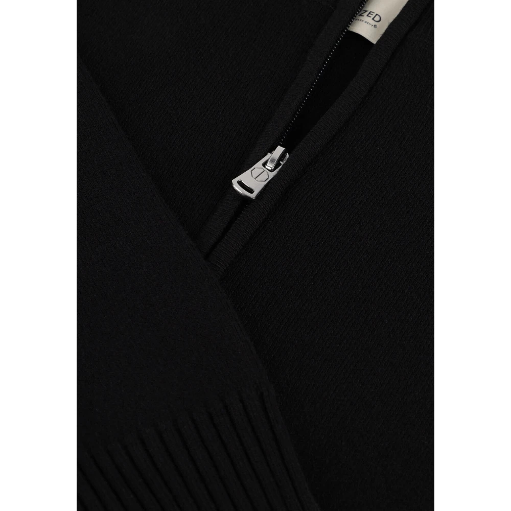 Dstrezzed Zwarte Half Zip Sweater Fell Skipper Black Heren