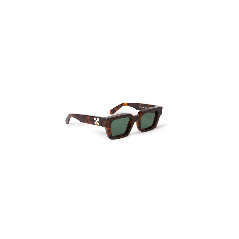 Off White Unisex Brown/White Rectangular Sunglasses