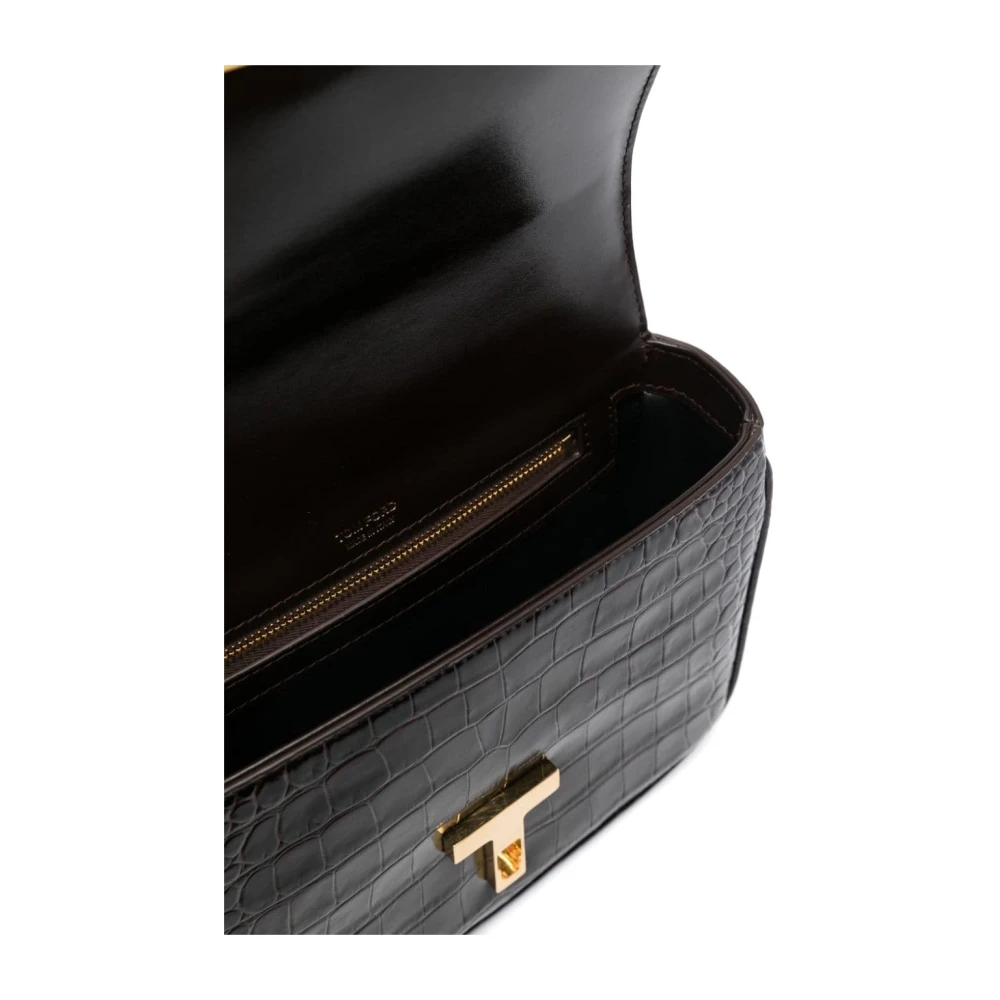 Tom Ford Bruine Schoudertas Elegante Stijl Brown Dames