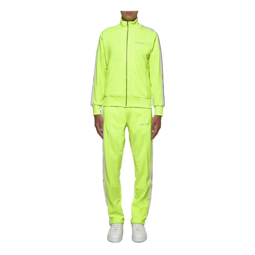 Palm Angels Fluo Gele Track Pants met Strepen Green Heren