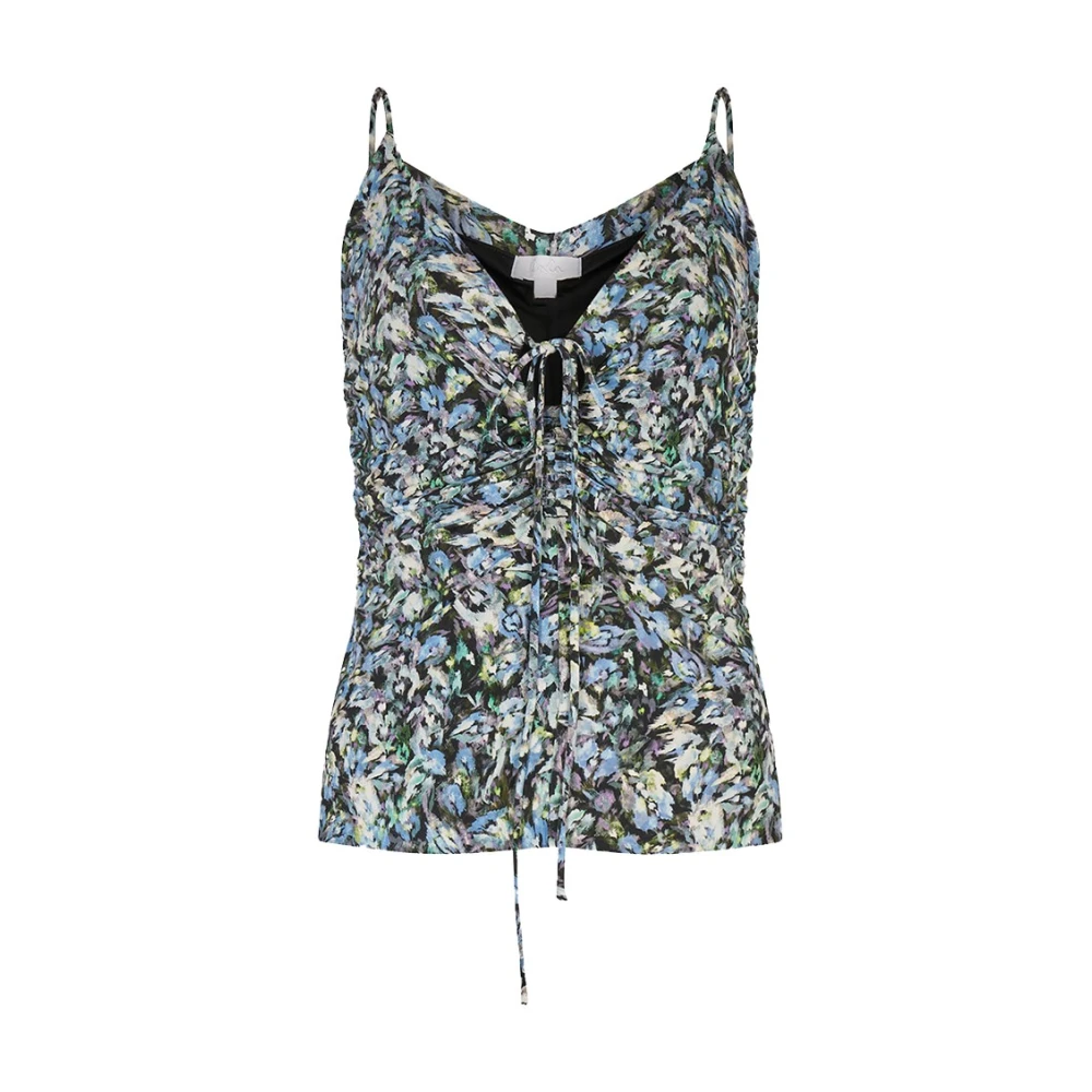 Lala Berlin Leo Love Dark Spaghetti Top Blue, Dam