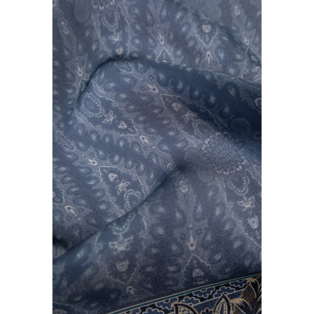 ETRO Zijden pochet Blue Heren