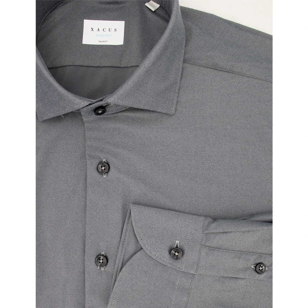 Xacus Elegante Formele Shirt met Japanse Technologie Gray Heren