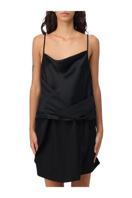 robe-mini-en-soie-noire