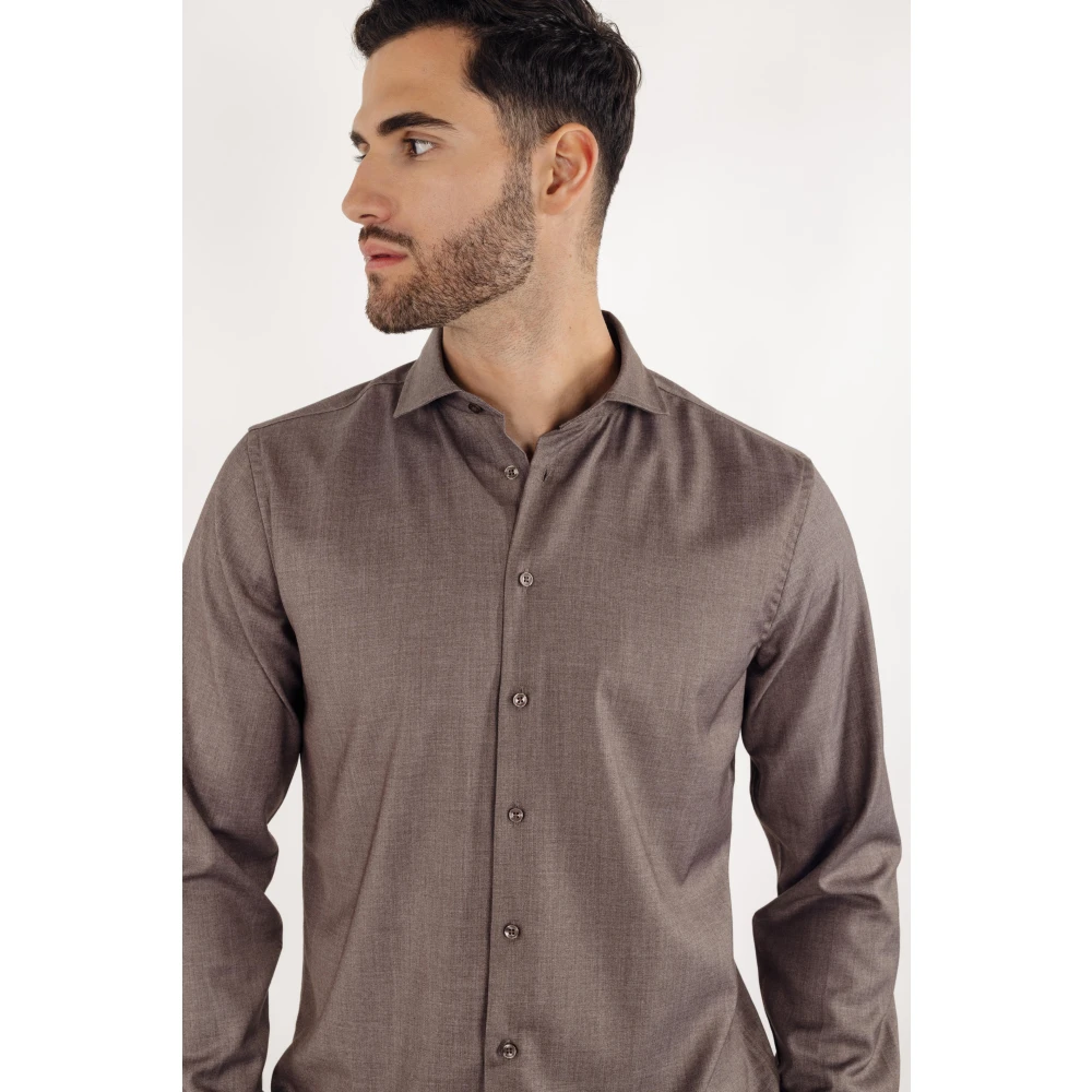 Urban Pioneers Luxe Bamboe Blend Overhemd Brown Heren