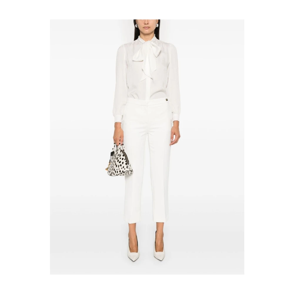 Elisabetta Franchi Witte Broek voor Vrouwen Aw24 White Dames