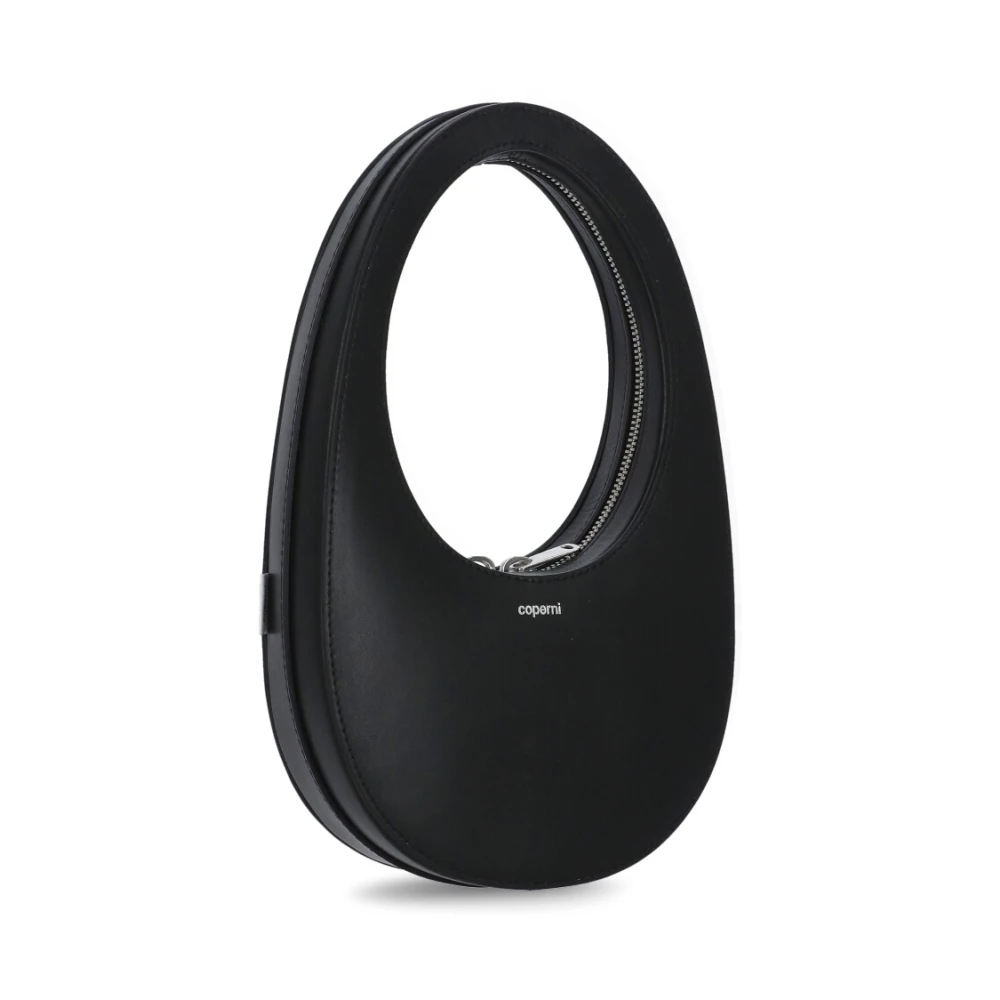 Coperni Zwarte Leren Handtas Ovale Vorm Black Dames