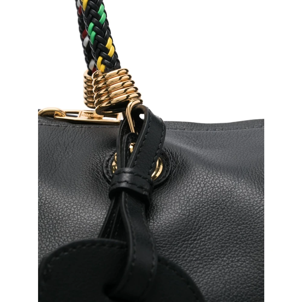 Moschino Zwarte Tas met Bovenrits en Handvatten Black Heren