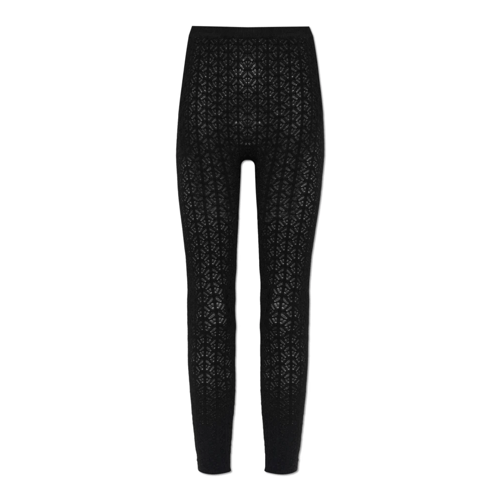 Alaïa Geribbelde broek Black Dames