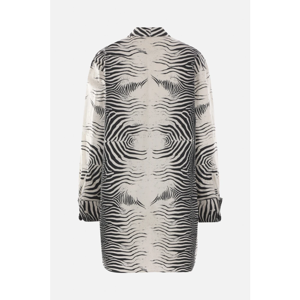 Roberto Cavalli Zebra Print Overhemdjurk White Dames