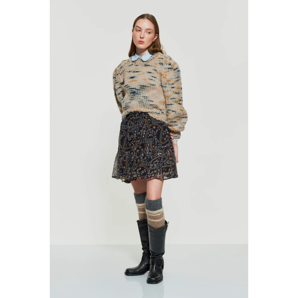 Antik batik Elie print rok Black Dames