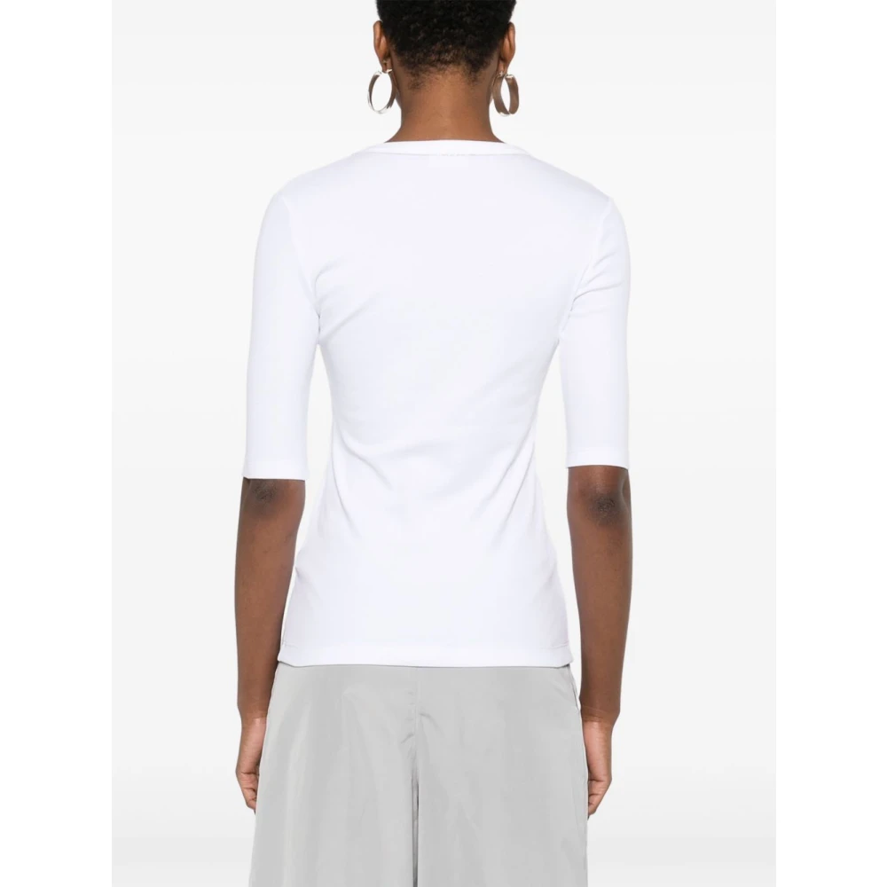 Fabiana Filippi Witte Scoop Neck T-shirts en Polo's White Dames