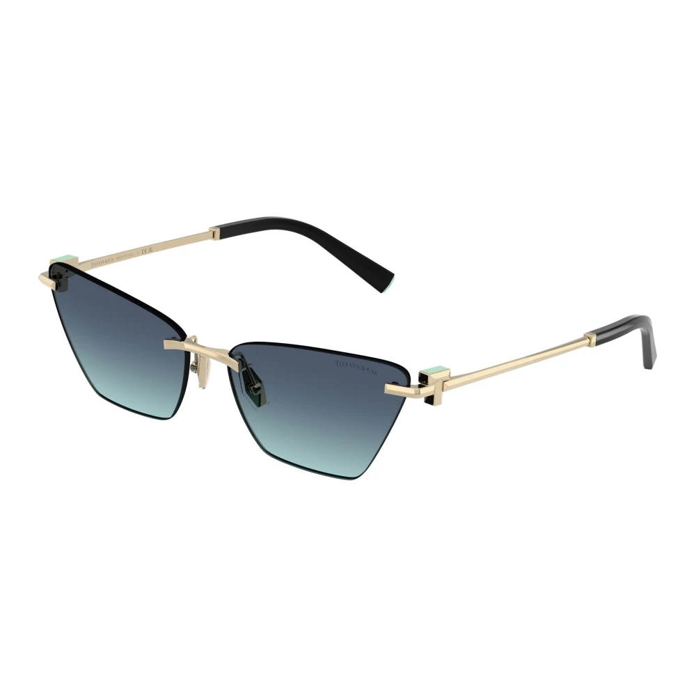 Tiffany & Co. Woman Sunglass TF3120 - Frame color: Pale Gold, Lens color: Azure Gradient Blue - Image 3