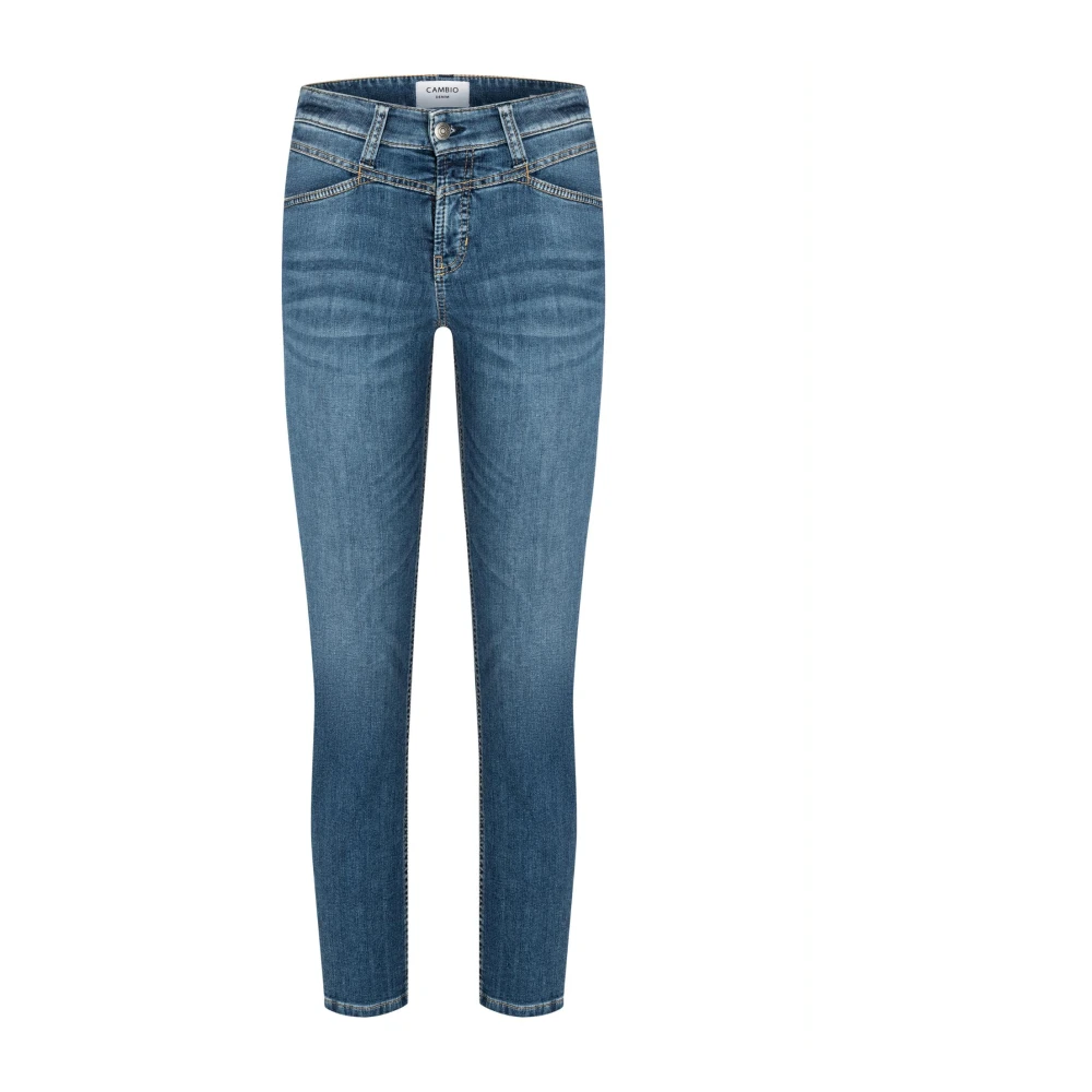 CAMBIO Parla Seam Skinny Jeans Blue Dames